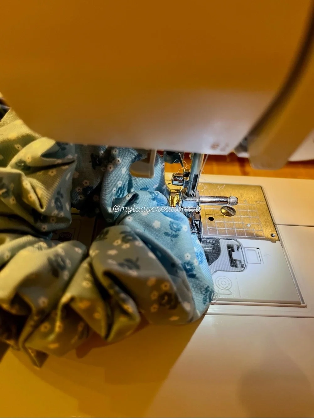 Cottagecore LoveShackFancy Bridgerton Blue Floral Inspird Handmade Scrunchie Set